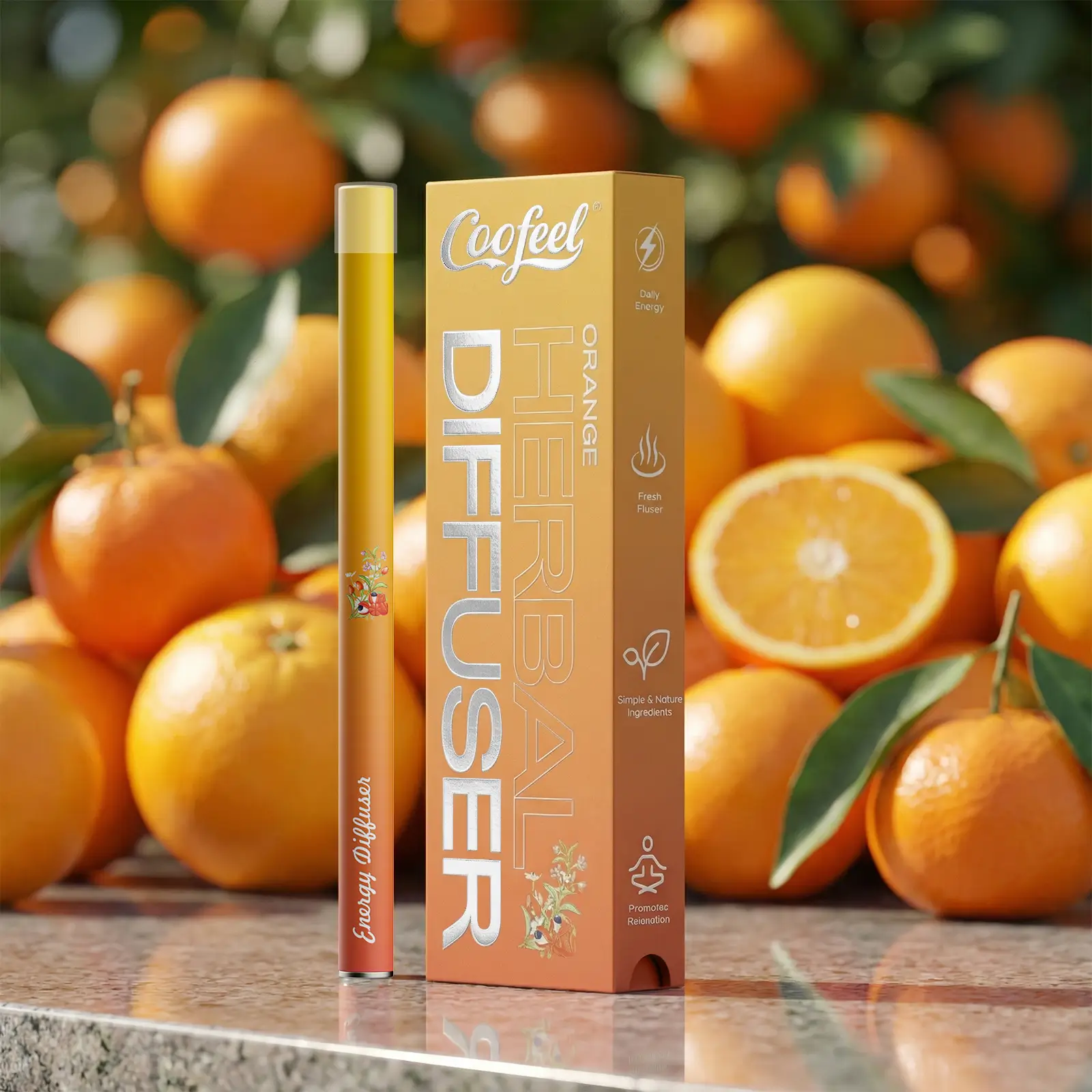 Orange Herbal Diffuser Pen